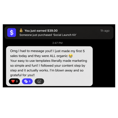 Customer result screenshot